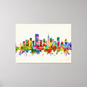 Impressão Em Tela Skyline da Califórnia em São Francisco