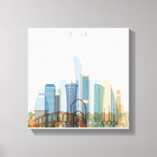 Impressão Em Tela Skyline da cidade de Doha, Qatar