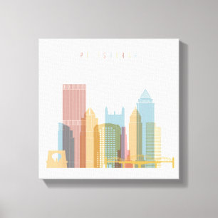 Impressão Em Tela Skyline da cidade de Pittsburgh, Pensilvânia