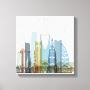 Impressão Em Tela Skyline da cidade de Riyadh, Arábia Saudita  