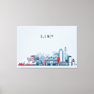 Impressão Em Tela Skyline da cidade de Sydney Austrália