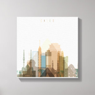 Impressão Em Tela Skyline da cidade do Cairo, Egipto