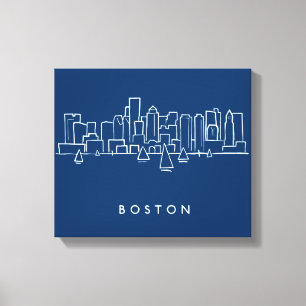 Impressão Em Tela Skyline de Boston