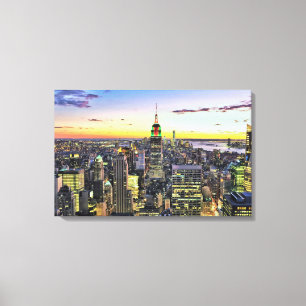 Impressão Em Tela Skyline de Manhattan da Nova Iorque