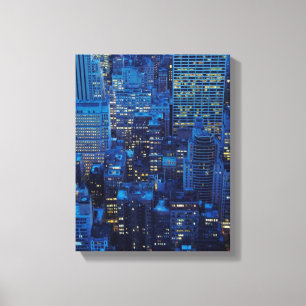 Impressão Em Tela Skyline de NYC, opinião de ângulo alto no