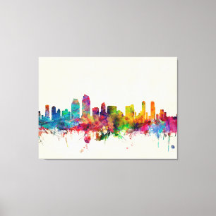 Impressão Em Tela Skyline de San Diego Califórnia