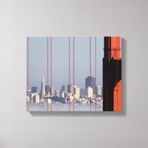 Impressão Em Tela Skyline de San Francisco da ponte do Golden Gate