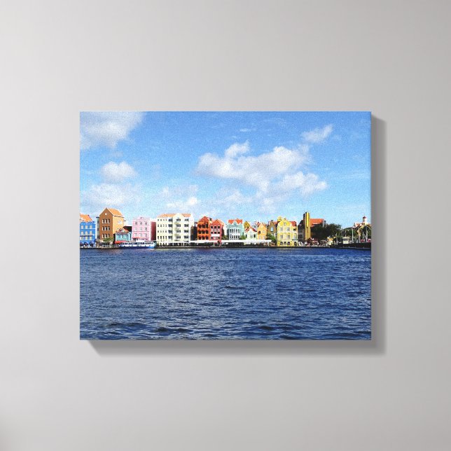 Impressão Em Tela Skyline de Willemstad (Frente)