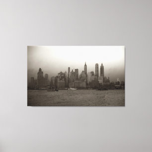 Impressão Em Tela Skyline Fotografia da Nova Iorque do vintage
