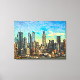 Impressão Em Tela Skyline Nova York