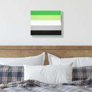 Impressão Em Tela SlipperyJoe's Aromtic Pride Flag gay Dom LGBTQ