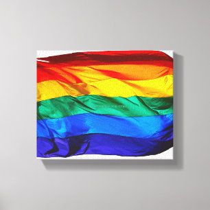 Impressão Em Tela SlipperyJoe's artístico Wave Orgulho gay Flag pre