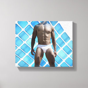 Impressão Em Tela SlipperyJoe's homem musculoso abdômen tanquinho br