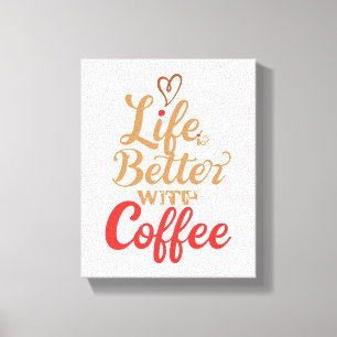 Impressão Em Tela Slogan Humorístico de Cafeína Matinal