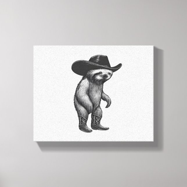 Impressão Em Tela Sloth Howdy Sloth (Frente)