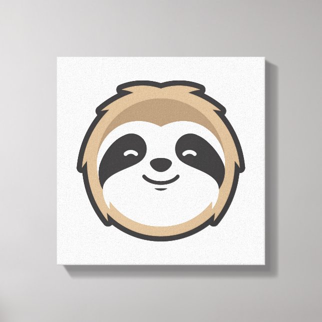 Impressão Em Tela Sloth Mascot (Frente)