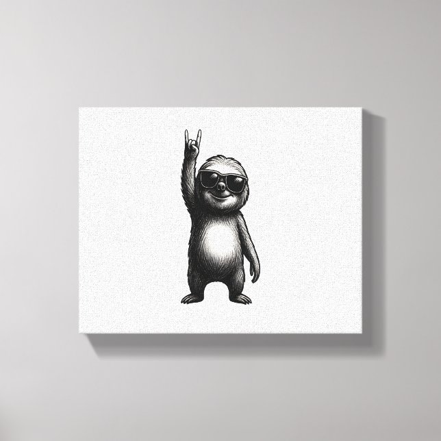 Impressão Em Tela Sloth Rocking Dance (Frente)