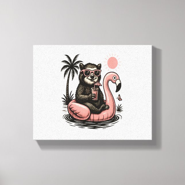 Impressão Em Tela Sloth Summer Vibes (Frente)