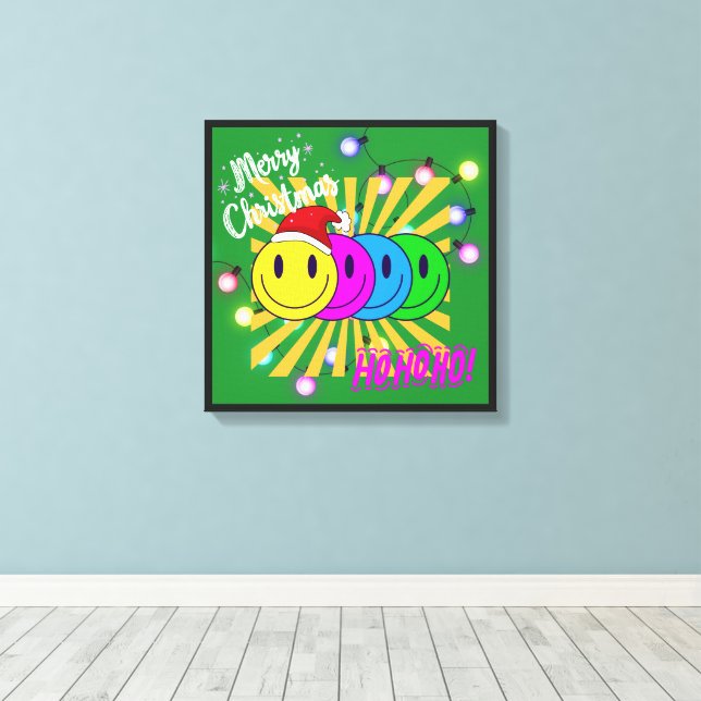 Impressão Em Tela Smiley face ポップなクリスマス♡ (Insitu(piso de madeira))