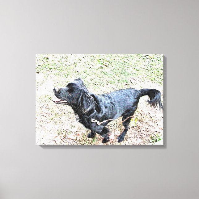 Impressão Em Tela Smokey Espera Para Ir Dar Um Passeio (Frente)