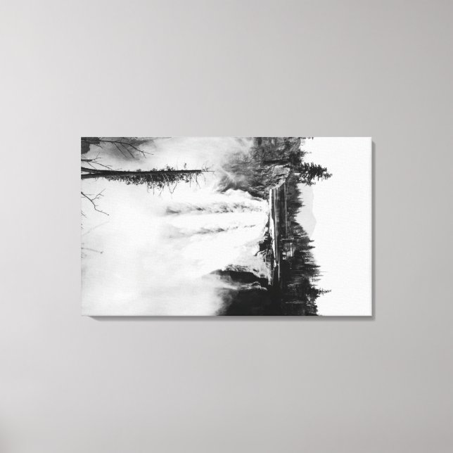 Impressão Em Tela Snoqualmie Falls and Lodge, Washington Photograp (Frente)