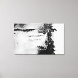 Impressão Em Tela Snoqualmie Falls and Lodge, Washington Photograp