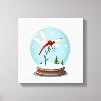 Impressão Em Tela Snow Globe Dragonfly