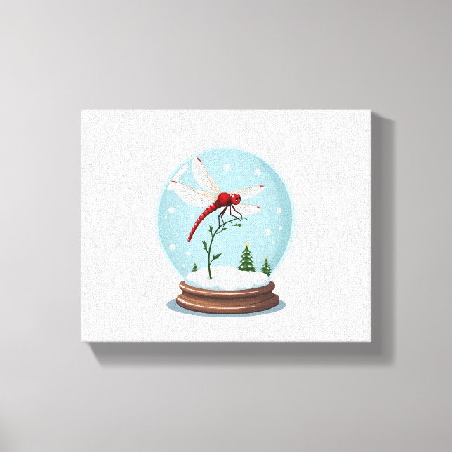 Impressão Em Tela Snow Globe Dragonfly (Frente)