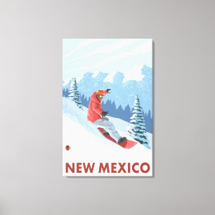 Impressão Em Tela Snowboarder SceneNew México