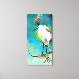 Impressão Em Tela "Snowy Egret" 16" x 32"