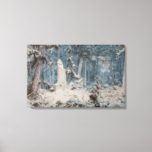 Impressão Em Tela Snowy Forest (por Andreas Achenbach)