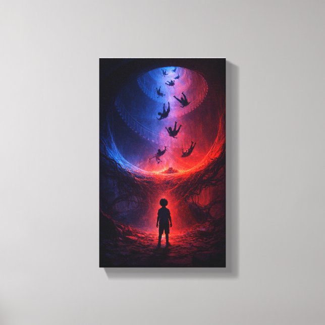 Impressão Em Tela Sob a Espiral das Almas que Caem (Frente)