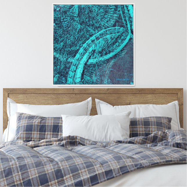 Impressão Em Tela sob o mar (Insitu(Quarto))