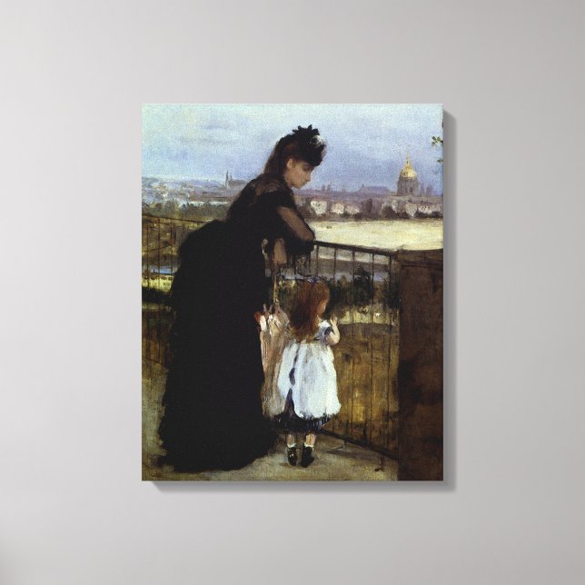 Impressão Em Tela Sobre a sacada de Berthe Morisot (Frente)