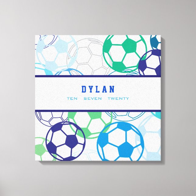 Impressão Em Tela SOCCER COLOC Bar Mitzvah Sign in Memory Conselho (Frente)