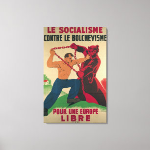 Impressão Em Tela Socialismo contra o Bolshevism para um livre