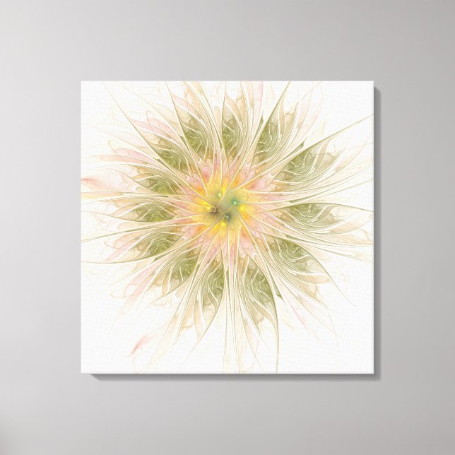 Impressão Em Tela Soft and tenderness fractal fantasy flowers  metal (Frente)