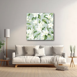 Impressão Em Tela Soft Jasmine Floral Elegance Accent