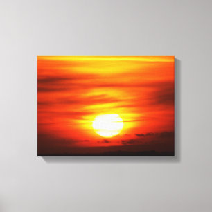 Impressão Em Tela Sol brilhante no pôr do sol, Jersey