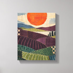 Impressão Em Tela Sol de Remendo sobre Campos de Ameixa - Abstrato F