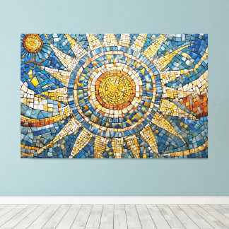 Impressão Em Tela sol mosaico celestial 003