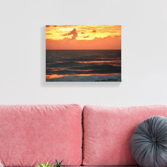 Impressão Em Tela Sol vibrante sobre o oceano (Insitu(Sala de estar))