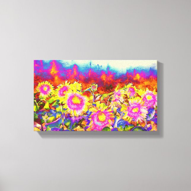 Impressão Em Tela Solar dos campos de girassol (Frente)