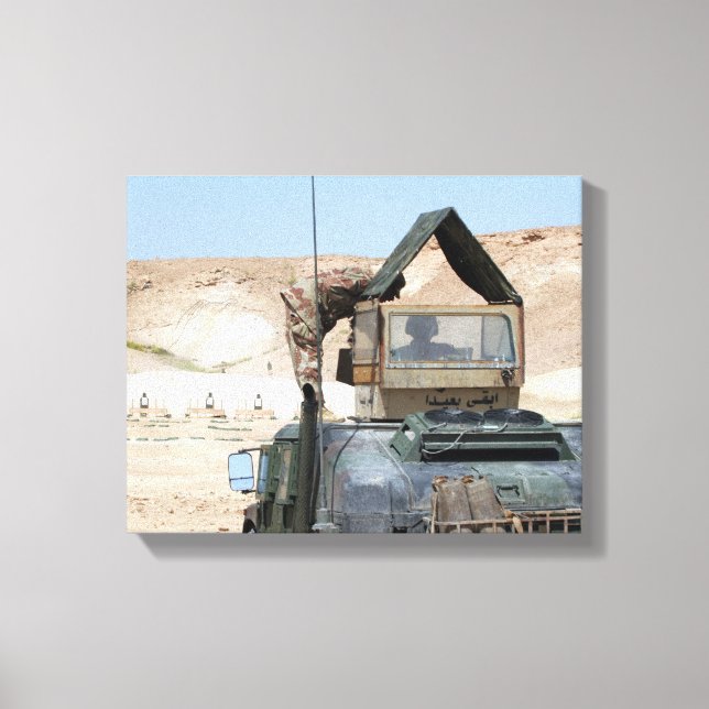 Impressão Em Tela Soldado instrui soldado iraquiano (Frente)