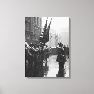 Impressão Em Tela Soldados do "búfalo" que retornam as cores - 1919