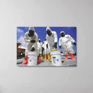 Impressão Em Tela Soldados dos E.U. do 457th batalhão químico