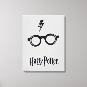 Impressão Em Tela Soletra Harry Potter  Lâmpadas, cicatriz e óculo