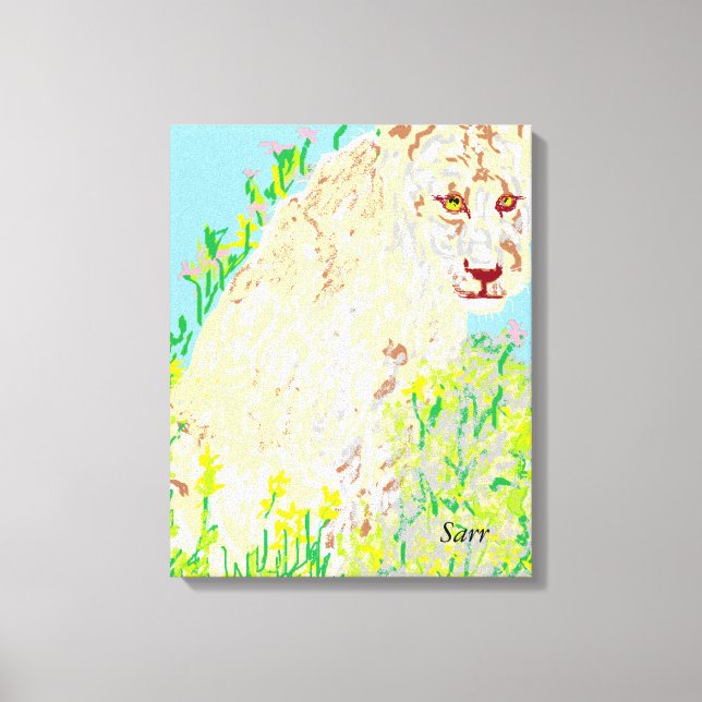 Impressão Em Tela solteiro/Leão de 24" x 18", 1,5" (Frente)