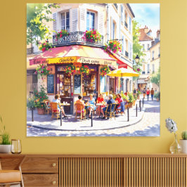 Impressão Em Tela Sommermorgen im Straßencafé