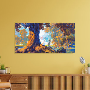 Impressão Em Tela Sonhando Maxfield Parrish